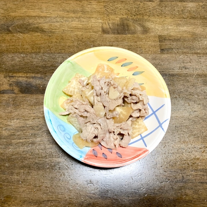大根レシピ 豚肉と大根のにんにく炒め